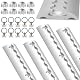 4 x 1m Airlineschiene, Halbrunde Form aus Aluminum,Eloxierte Zurrschiene mit Bohrungen,Airlineschiene mit 10 Zurrösen und 8 Endkappen,Ladungssicherung für LKWs und Wohnmobile