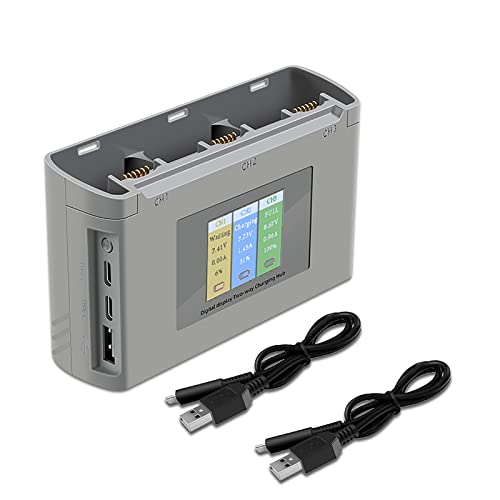 Chargeur de Batterie à écran LCD USB Charge bidirectionnelle Chargeur Intelligent Hub Station de Charge de Batterie pour DJI Mini 2 Mini SE Drone
