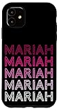 iPhone 11 Retro Style Mariah PInk Ombre Name Case