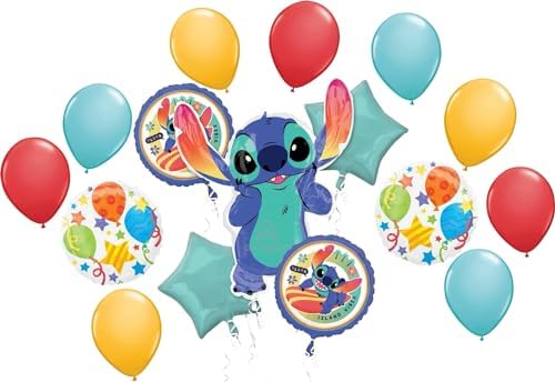 Anagram Stitch 16pc Birthday Party Foil Balloons, BQ_4160