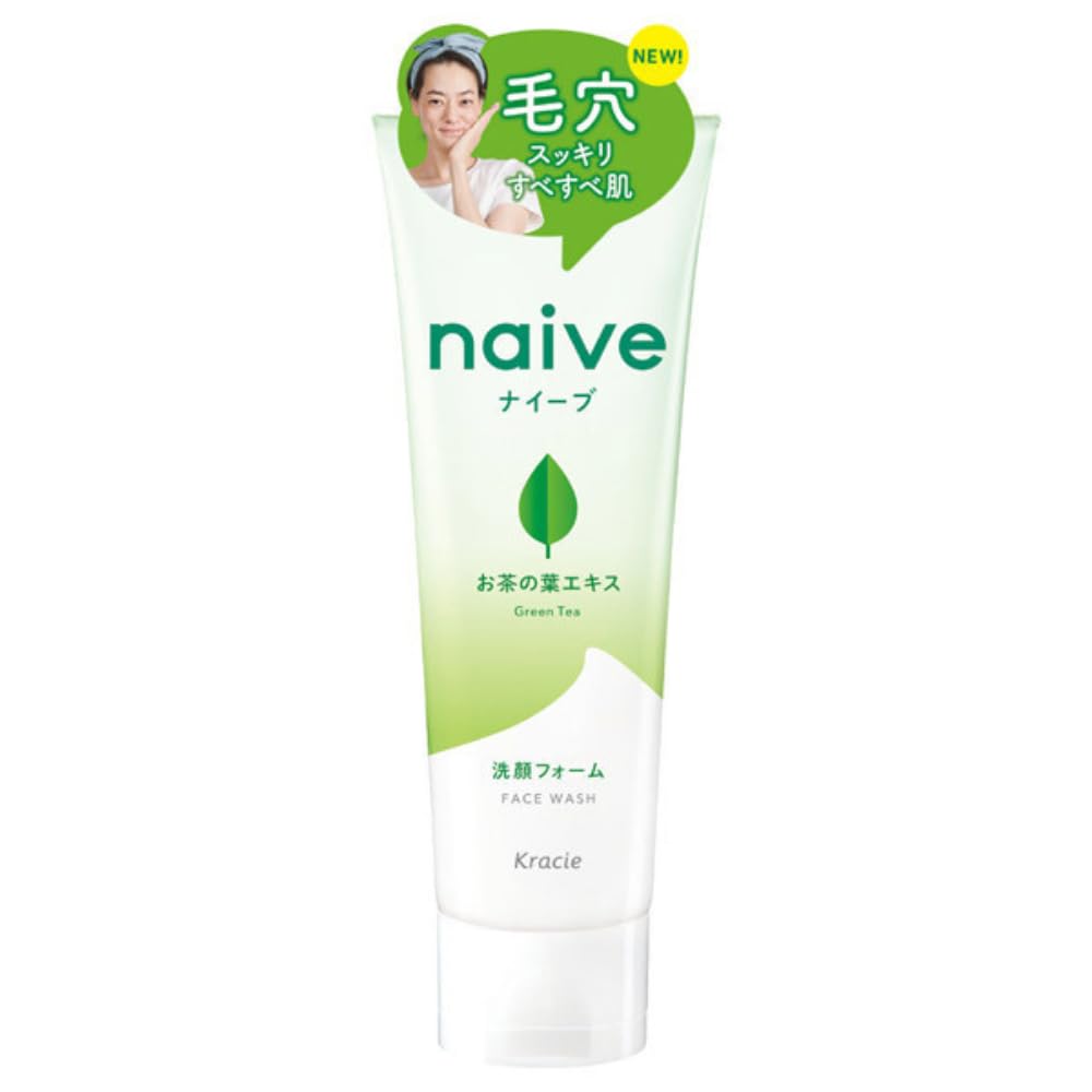 Naive Kracie New Face Wash 130g - Green Leaf Extract (Green Tea Set), 130 g (Pack of 1)