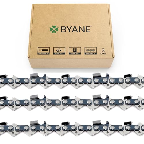 BYANE Lot de 3 Chaînes de Tronçonneuse 50 cm (20
