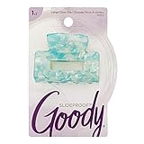 Goody Large Claw Clip, 1 Count - Watercolor, Blue - for All Hair Types - Great for Easily Pulling Up Your Hair - Pain-Free Hair Accessories for Women, Men, Boys, and Girls
