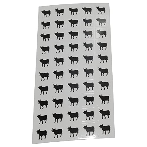 Beef Meal Stickers for Place Cards- Meal Stickers (Clear with Black Icon) by Savor The Memories