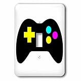 3dRose lsp_102385_1 Cmyk Gamer Control Icon Graphic Cartoon Single Toggle Switch,Multicolor