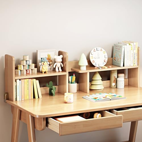 image for BALANBO Kids Desk Kids Table Rubber Wood Children’s Study Desk with 