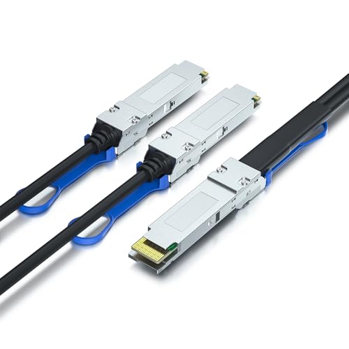 Image of 10Gtek 200GbE to 2x100GbE Splitter DAC, QSFP-DD to 2xQSFP28 (8CHx25G to 2x4CHx25G), for Arista CAB-D-2Q-200G-2M, 2-Meter