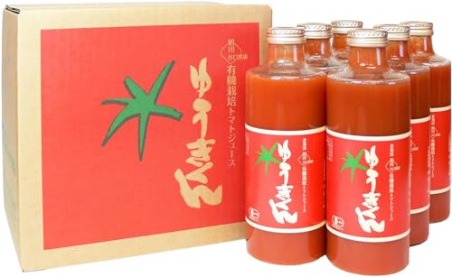 ギフト 北海道 谷口農場 有機栽培 トマトジュース ゆうきくん〔700ml×6本〕うまいがありすぎ旭川 食塩無添加