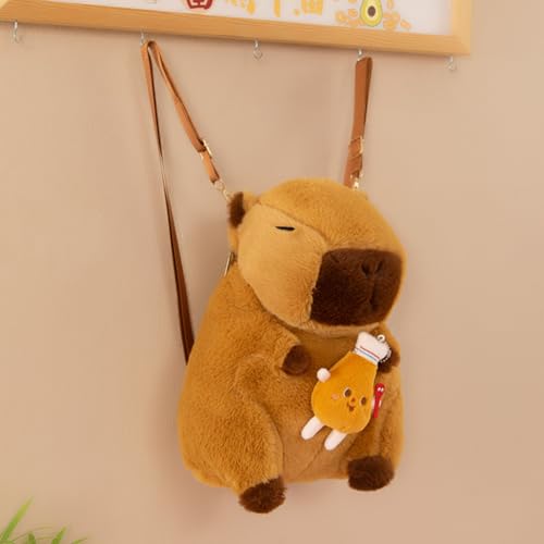 Image of Bow Bowknot Orange Flower Lollipop Cute Plush Backpack Kawaii Cartoon Design for Women Ita Bag (Chicken leg)