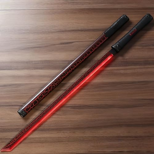 Gamire 中国風 漢剣 発光 コスプレ 充電式 光る刀 日本刀 光る剣 鞘付き 居合刀 100cm 天然竹製 木剣 剣道 剣術 初心者向け 素振り用 長刀剣 模造刀 模擬刀 道具 コスプレグッズ 子供用 大人用 舞台使用 インテリア 置物 記念品 (B