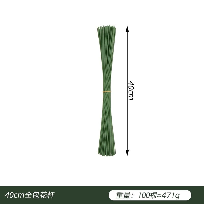 Tallo de flor de hierro y plástico de 2mm de 7 pulgadas para accesorio de boda 2