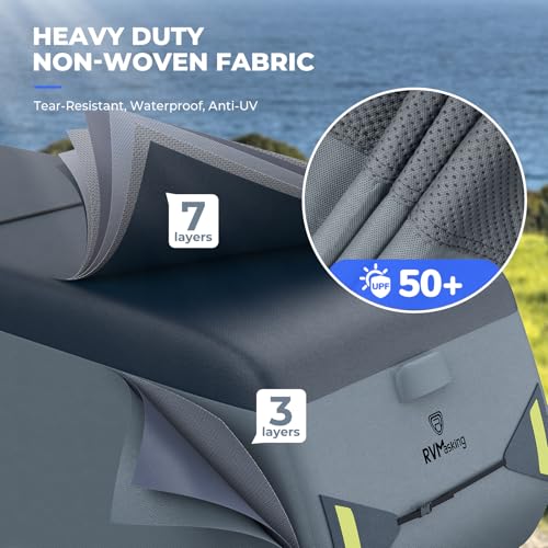 Rvmasking QT3509H-A08 7 Layers Top Heavy Duty 5Th Wheel Rv Cover thumb #1