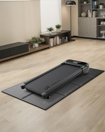 Image of UREVO Foldable Treadmill Mat,Treadmill Mat for Carpet &Hardwood Floors ,Mat for Under Walking Pad on Carpet, Hardwood Floors Protectior, Non-Slip, Waterproof, Noise Shock Absorption