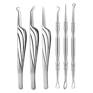 FVION Mitesserentferner Set, 6 Stk Edelstahl