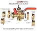 Hydro Master Tankless Water Heater Service Valve Kit with Pressure Relief Valve Included 2 pcs SWT Connections, 1-Inch IPS Isolator Clean Brass