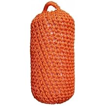 1 Pack Boat Fender Bumpers for Docking EVA Fenders Orange Nylon Knot Bumper Ball with Handle