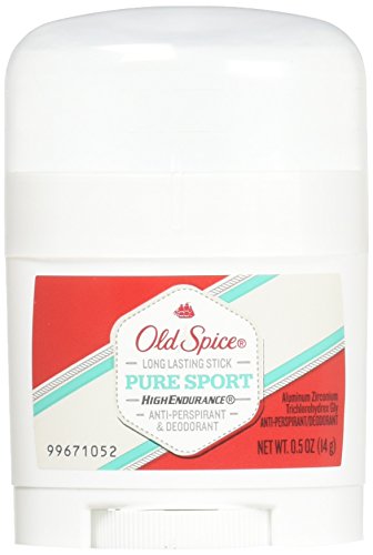 Old Spice High Endurance Pure Sport Antiperspirant Deodorant 0.5 Ounce Travel Size (Pack of 3)