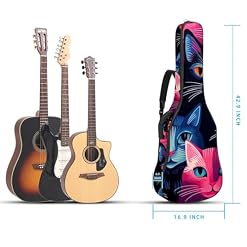 JRHEJTFZ Housse pour guitare acoustique de 1,9 cm d’épaisseur – Étanche – Durable et élégante – Motif chat de dessin animé, Multicolore 5., 42.9×16.9×4.7 in, Motif imprimé tendance - Les Beatles, Paul McCartney, John Lennon, RIngo Starr, George Harrison JRHEJTFZ Housse pour guitare acoustique de 1,9 cm d'épaisseur - Étanche - Durable et élégante - Motif chat de dessin animé, Multicolore 5., 42.9x16.9x4.7 in, Motif imprimé tendance – Image 5