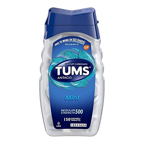TUMS Antacid, Regular Strength Chewable Tablets, Mint 150 ea (Pack of 2) Cover
