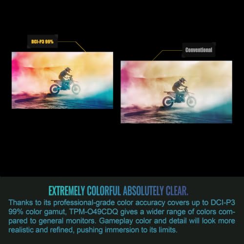 Image of Thermaltake 49 inch OLED Curved Ultrawide Gaming Monitor; 5120x1440 DQHD; 240Hz; 0.03ms GTG; Adaptive Sync; HDMI /DP /Type-C /USB; VESA 100x100; HDR10; 1800R Curve; PIP /PBP; Black; GM-QOL-49CEUB-US