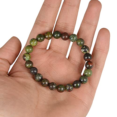 Image of Reiki Crystal Products Certified Natural Crystal Stone 8 mm Round Beads Bracelet for Men and Women | Reiki Charged Gemstone Bracelet | Multiple Stone Variants Available