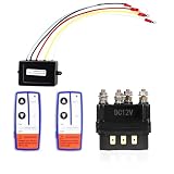 12V 250A Winch Solenoid Relay Contactor with 2Pcs Winch Remote Control Kit, Relay Contactor Switch for Truck ATV, SUV, Snowmobile 5000-7000lbs Winch