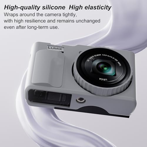 Funda silicona para cámara Panasonic LUMIX ZS99 gris miniatura 6
