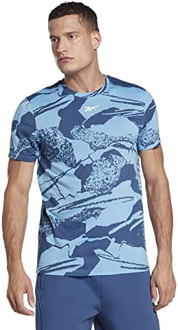 Reebok Workout Ready All Over Print Short Sleeve Camiseta Hombre