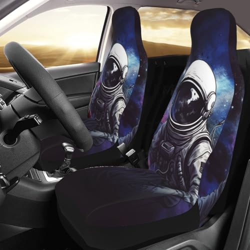 Housses de siège avant de voiture motif astronaute universelles pour camion