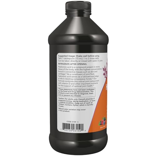 NOW Foods Supplements, Liquid Hyaluronic Acid, Delicious Berry Flavor, 100 mg Per Serving, 16-Ounce - Image 4