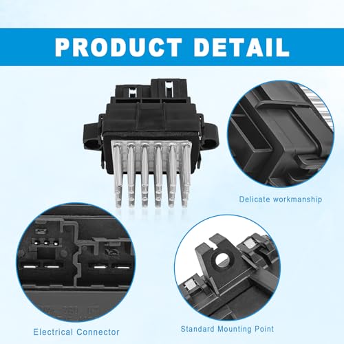 Image of Blower Motor HVAC Resistor Control Module Motor Resistor Replaces OE# 15141283 13598134 Compatible with Silverado Suburban Tahoe Camaro Equinox Chrysler Opel