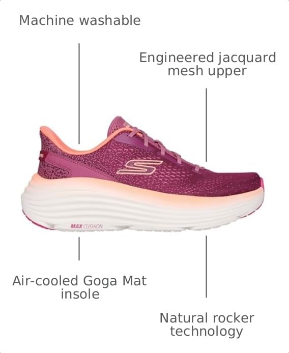 Image of Skechers Women's Max Cushioning Endeavour Kauska | Max Cushioning, Air-Cooled Goga Mat Insole, Ultra Light Midsole, Natural Rocker Technology, Machine Washable