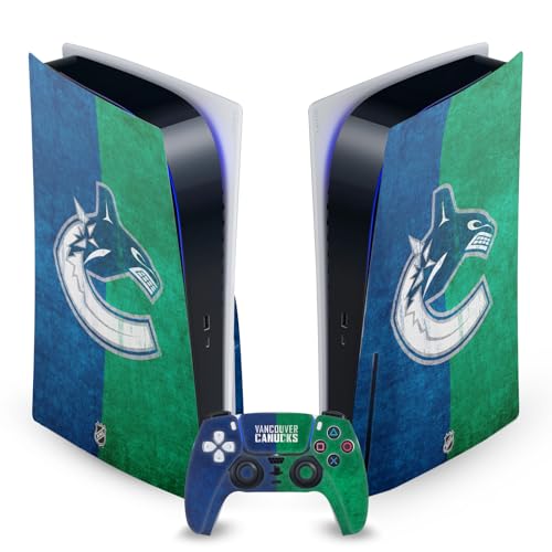 Autocollant de jeu Vancouver Canucks vinyle officiel NHL au design vintage pour console PS5 disque
