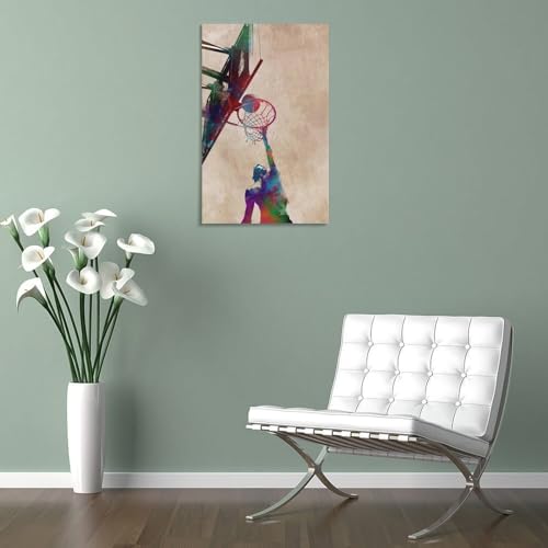 Poster basket-ball POLIUAWS : Décoration murale design pour chambre d'ado - 4