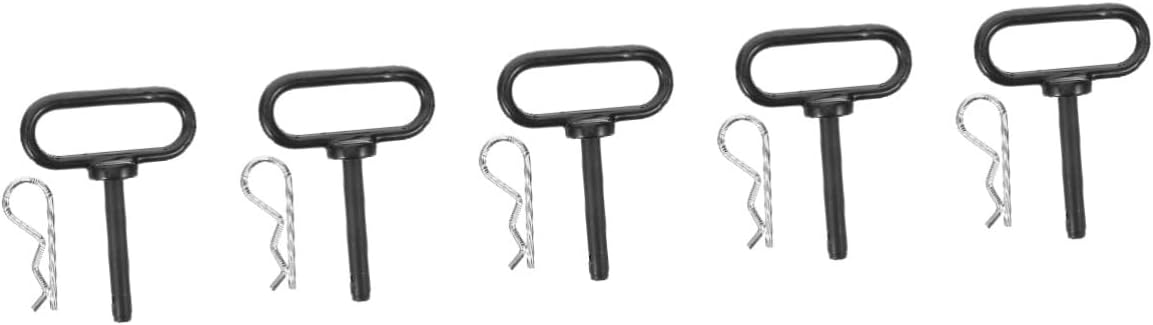Happyyami 5sets Lawn Mower Hitch Pin Trailer Pin Connector for Grass Trimmer and Farm Tractor Practical and Easy to Use Fits Hook Receivers