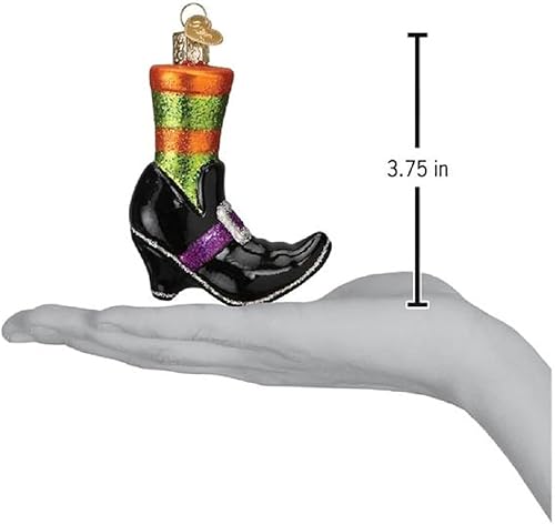 Miniatura 4 de Old World Christmas Adornos Brujas Zapato Vidrio Soplado Adornos para Árbol de Navidad