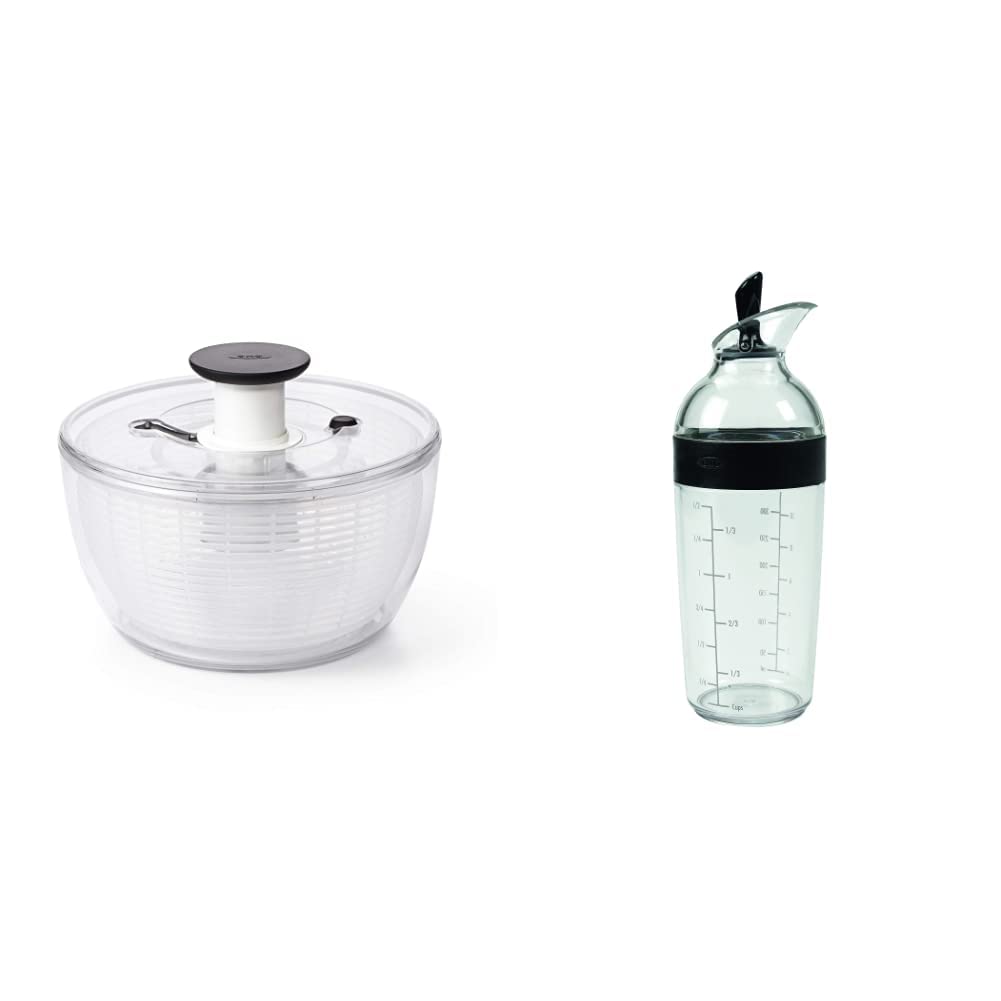 Amazon.com: OXO Good Grips Salad Spinner & Salad Dressing Shaker Clear:  Home & Kitchen