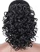 Kalyss 8" Lightweight Black Synthetic Loose Curly Hair Extensions Loose Twist Drawstring Ponytail Hairpiece with Two Clips