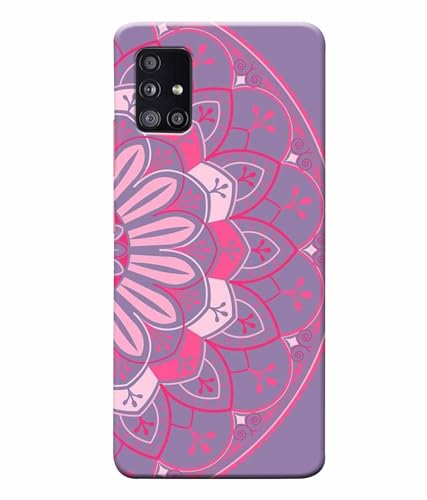 Image of Printed Hard Back Case Cover & Compatible for Samsung Galaxy M51 | Rangoli Painting Art (Multicolor) - D1196