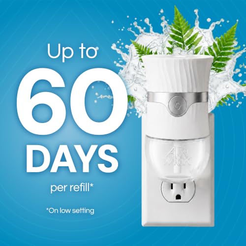 Image of Airwick Plug In Scented Oil Refill, Infused with Essential Oils, Plug In Air Fresheners for Home, Room Fresheners for Home Long Lasting, Plug In Refills, Home Essential, Fresh Waters,10 ct