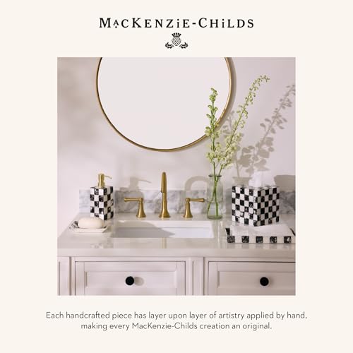 MACKENZIE-CHILDS Boutique Square Capiz Tissue-Box Cover, Decorative Tissue Holder, Black-and-White Courtly Check by MACKENZIE-CHILDS - Image 6