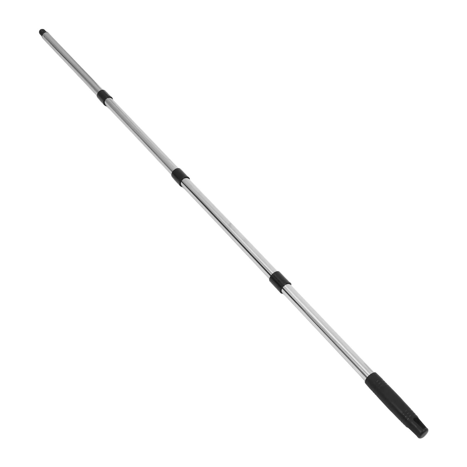 Stainless Steel Telescoping Mop Handle 4 Section Extendable Pole Replacement For Wet Mops Floor Cleaning Tools Commercial Use