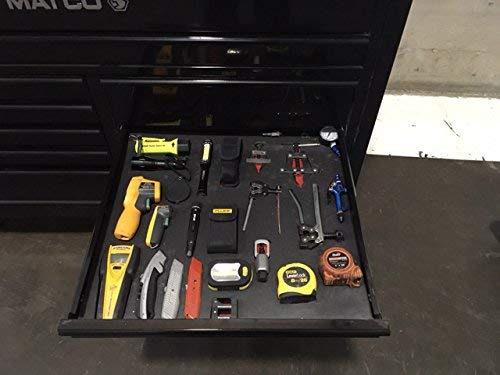 5S Lean Tool Box Foam Organizers 1/2 Inch Thick (1 Piece) (48"X108", Black) #TOP2