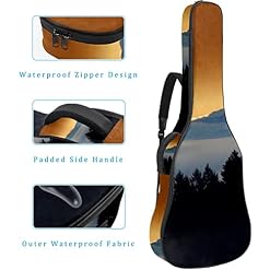 Housse de transport étanche pour guitare avec bandoulière réglable Motif champs d’automne et oreilles de blé… - Les Beatles, Paul McCartney, John Lennon, RIngo Starr, George Harrison Housse de transport étanche pour guitare avec bandoulière réglable Motif champs d'automne et oreilles de blé… – Image 4