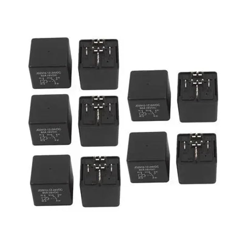Relé de seguridad for vehículo, bobina de 24 V CC, 80 A, 5 pines SPDT, 10 unidades