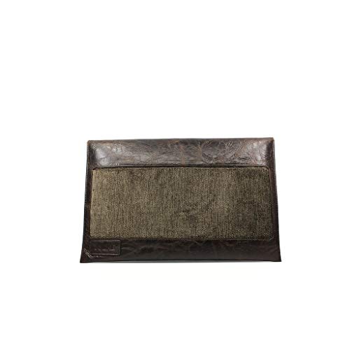 Housse cuir de vachette 13" marron pour ordinateur portable chic