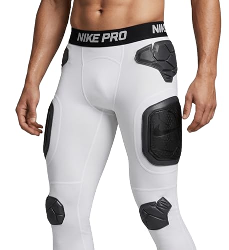Nike Pro Hyperstrong 7-Pad 3/4 Football Girdle (White, Medium) - image 2