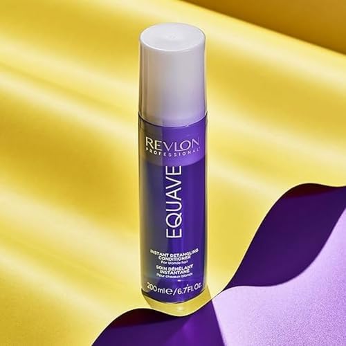 EQUAVE Blonde Detangling Conditioner, 200 ml, odżywka bez spłukiwania, formuła 2-fazowa z efektem zapobiegającym żółknięciu, kuracja do włosów rozjaśnianych i rozjaśnianych