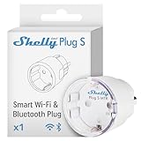 Shelly Plug S MTR Gen3 Weiß, Matter-zertifizierte Smart-Steckdose mit Leistungsüberwachung und multicolor...