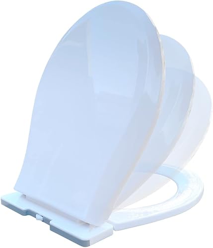 Miniatura 4 de Renovators Supply Manufacturing Asiento de entrenamiento para niños pequeños, 12.25 pulgadas x 10.25 pulgadas, asiento redondo de plástico blanco